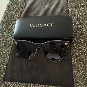 Versace Gold and Black Sunglasses
